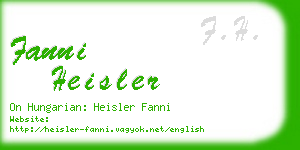 fanni heisler business card